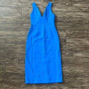 Victoria Beckham Vibrant Blue Midi Dress